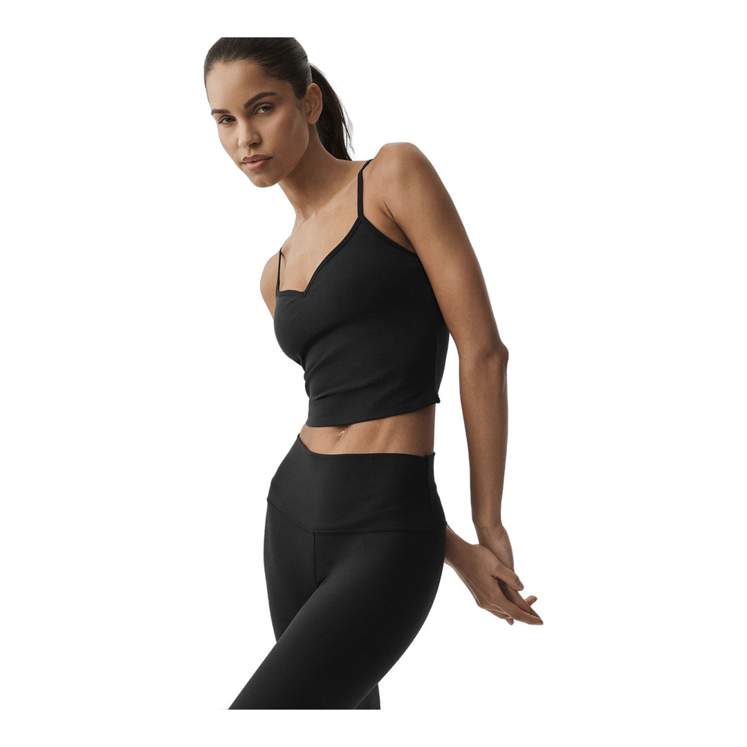 alo Airbrush Refined Bra Tank - Black