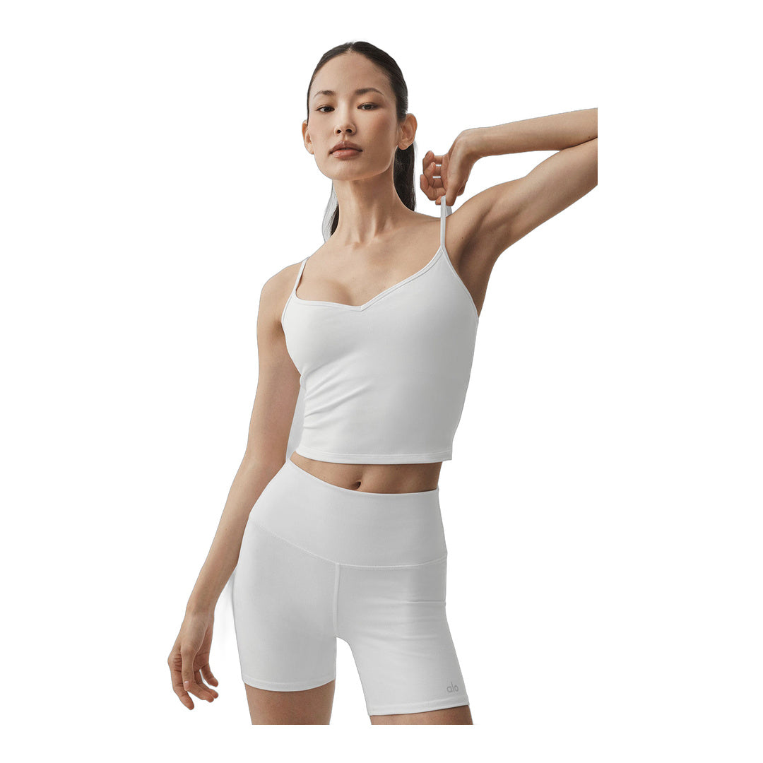 alo Airbrush Refined Bra Tank - White