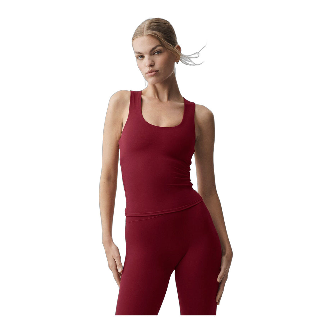 alo ALO Softsculpt No Nonsense Bra Tank - Summer Romance Red