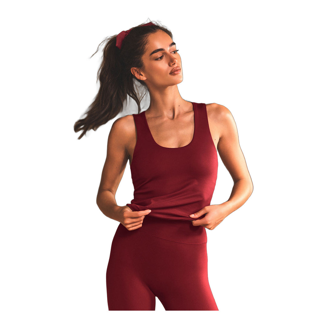 alo ALO Softsculpt No Nonsense Bra Tank - Summer Romance Red