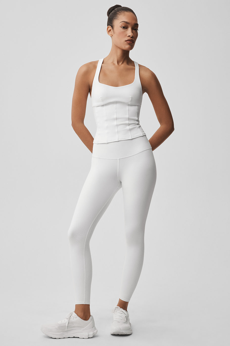 alo Airbrush Sparks Fly Corset Tank - White