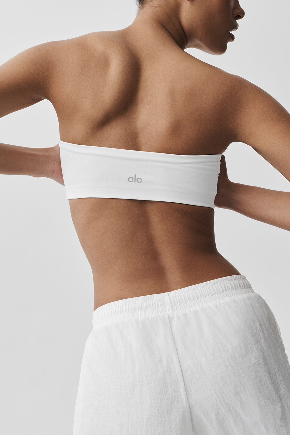 alo Airbrush Bandeau Bra - White