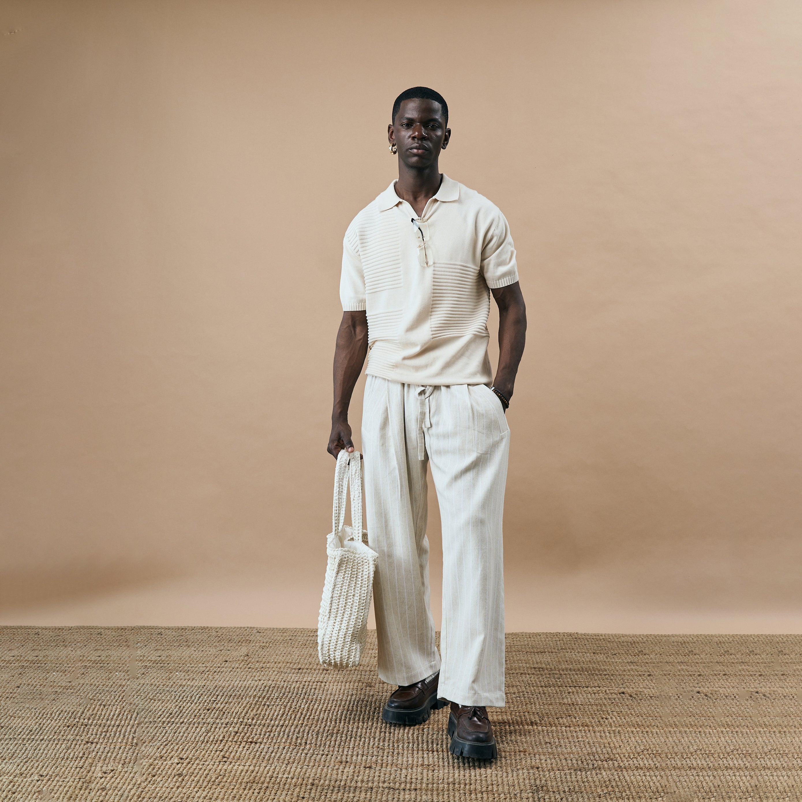OLD MONEY POLO T-SHIRT - DULL CREAM