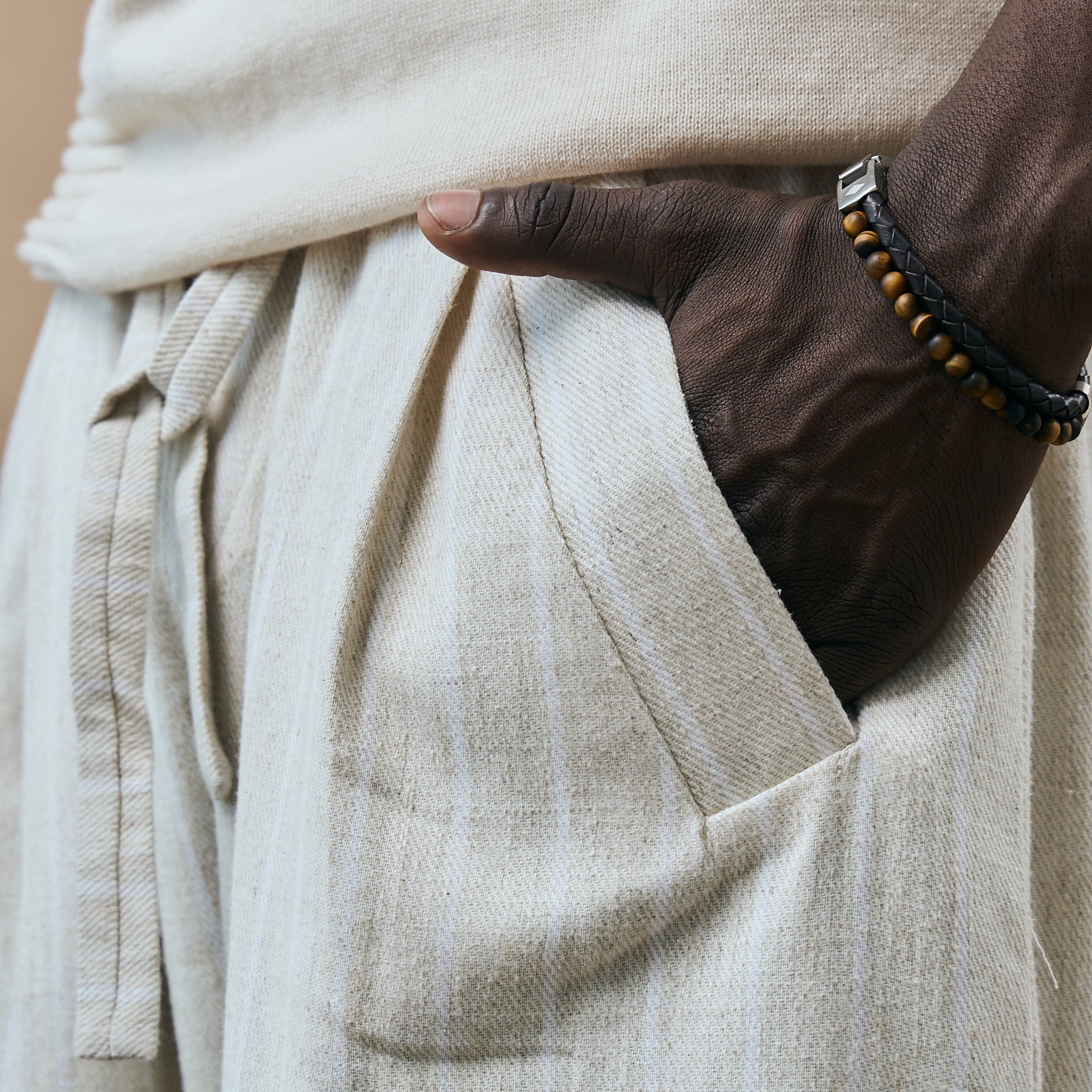 PLEATED PYJAMA- DOUGH