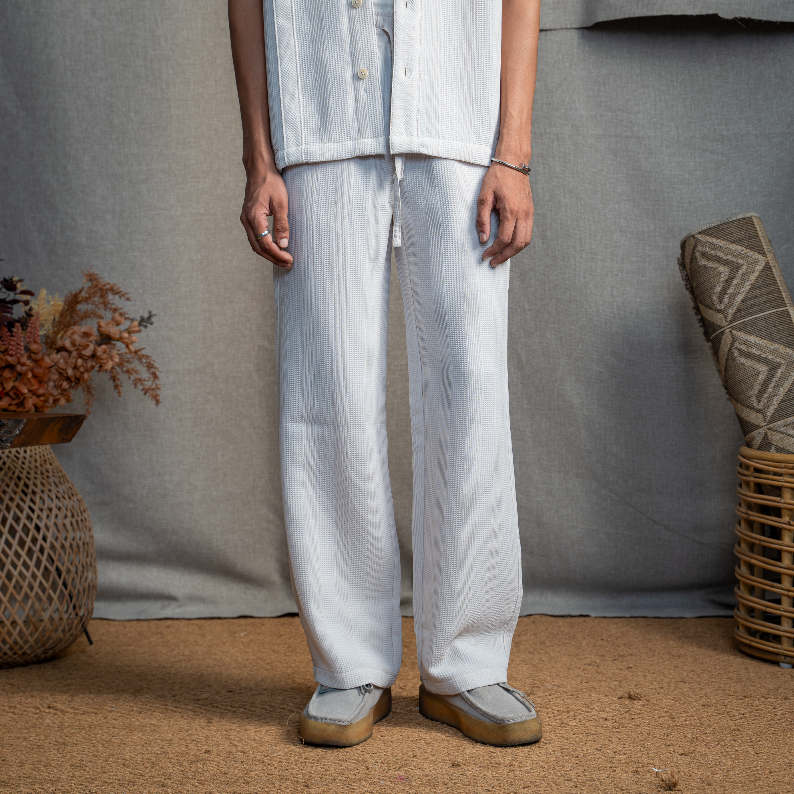 BMW DRAWSTRING TROUSER- VANILLA CREAM