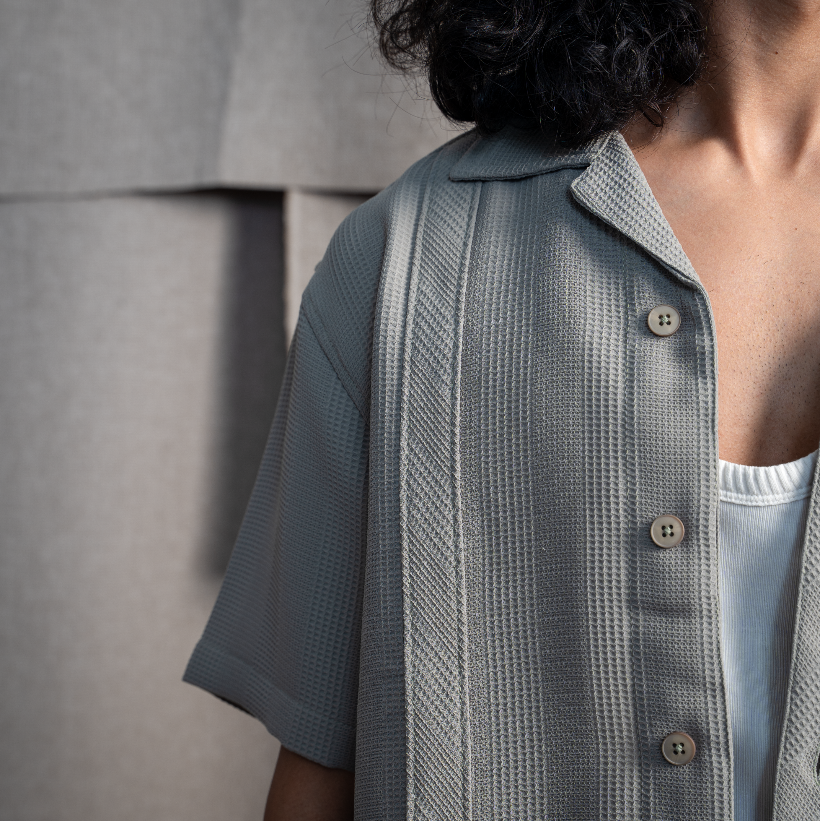 BMW CUBAN COLLAR SHIRT- MINT SAGE