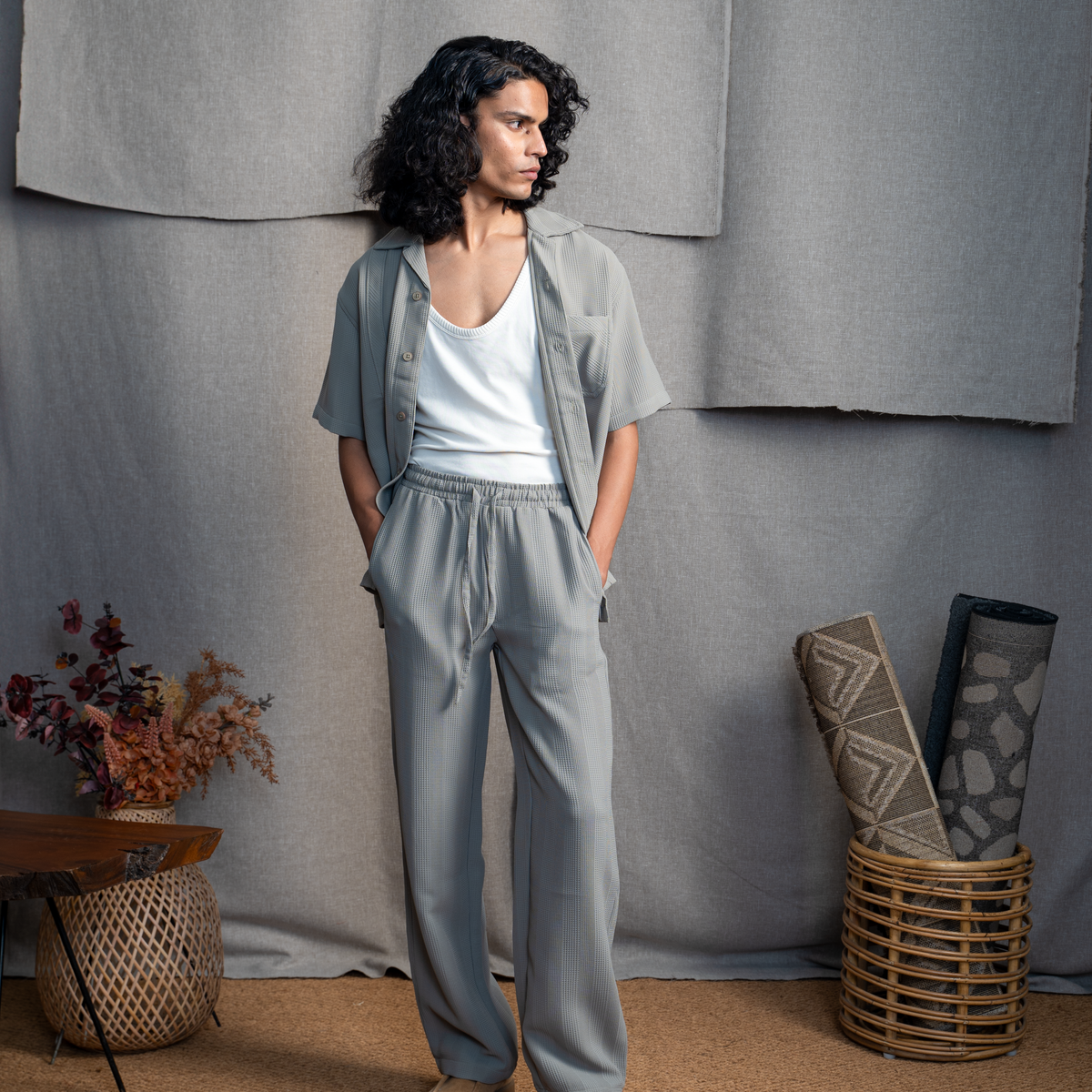 BMW DRAWSTRING TROUSER- MINT SAGE