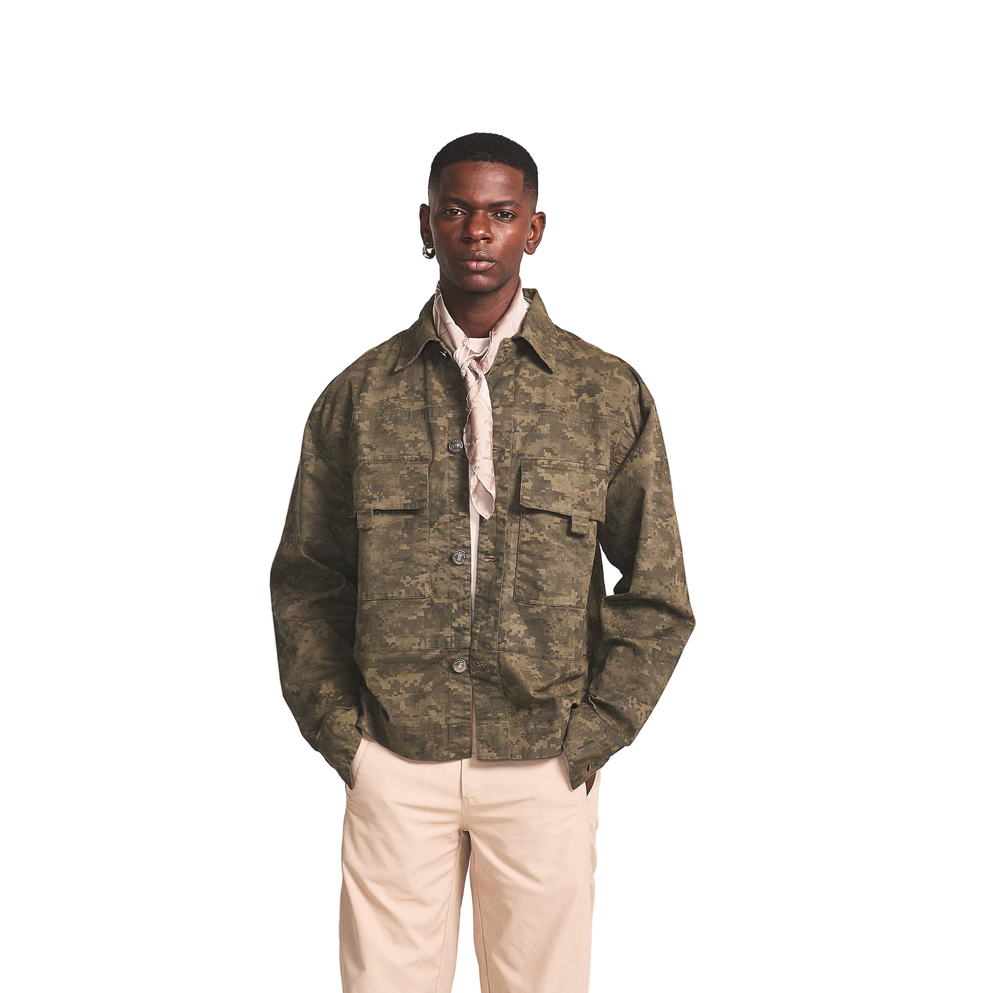 SPREAD COLLAR SHIRT JACKET