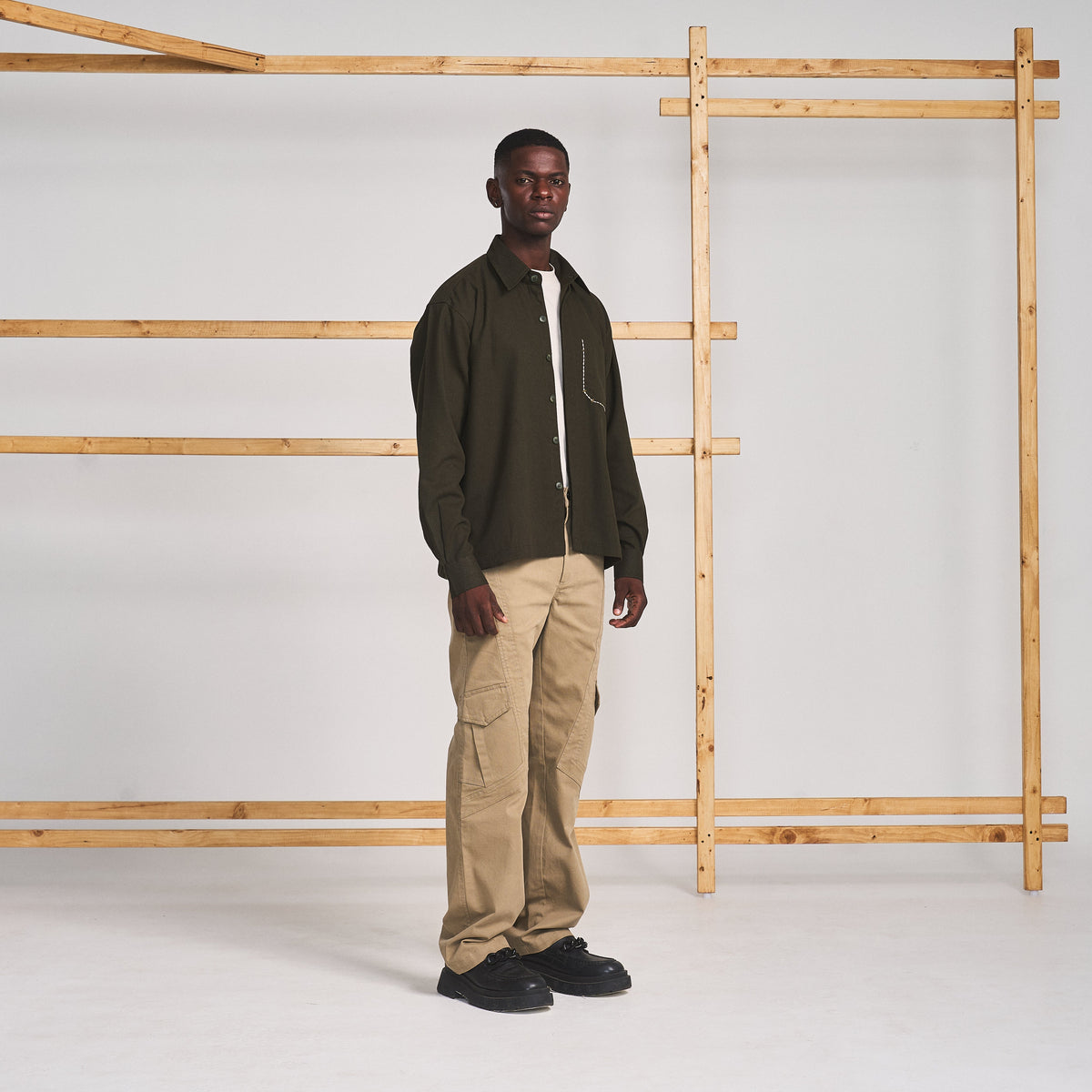 OUT SEAM PANEL CARGO- KHAKI