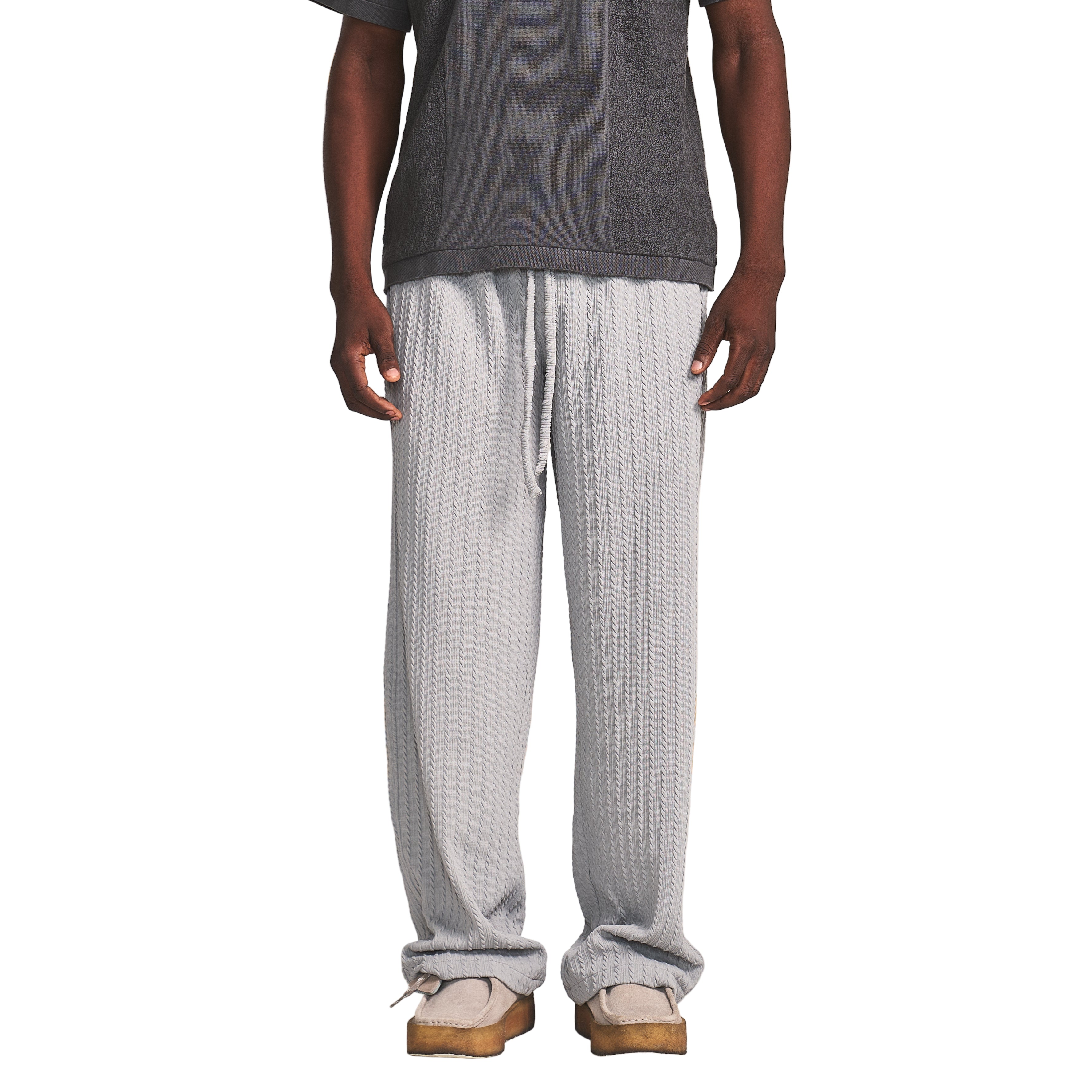 CABLE KNIT TROUSERS