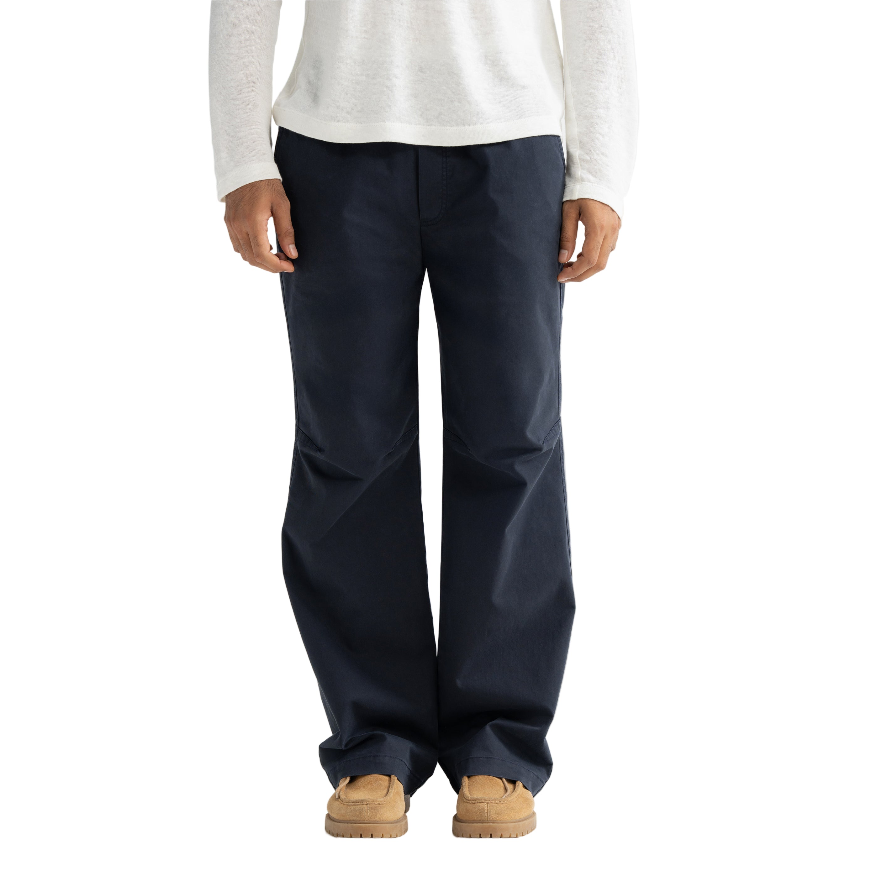KNEE DART COTTON PANTS