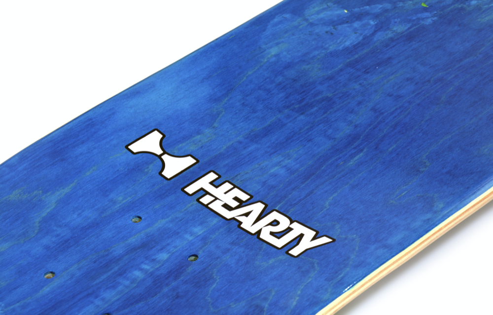 Hearty Skateboard Deck Etching  Gold 7.375", 7.75" & 8.125"