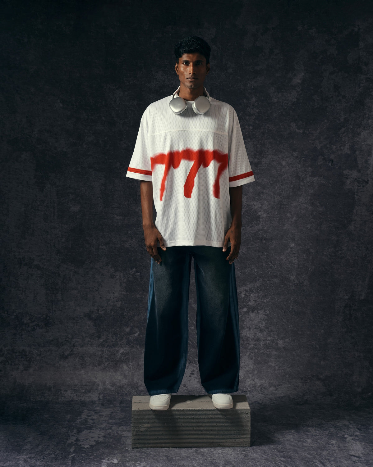 777 White Basic Jersey