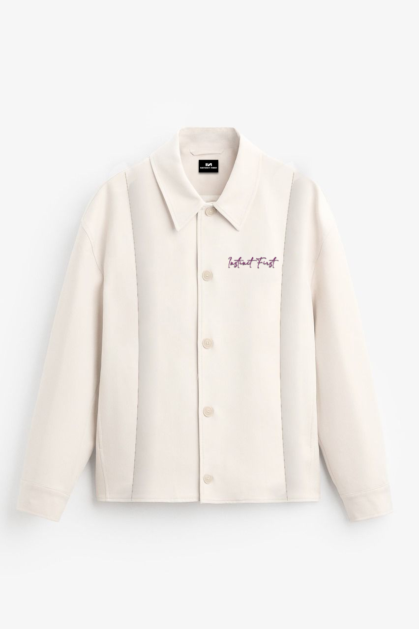The Intuition Shacket - (Off-White)