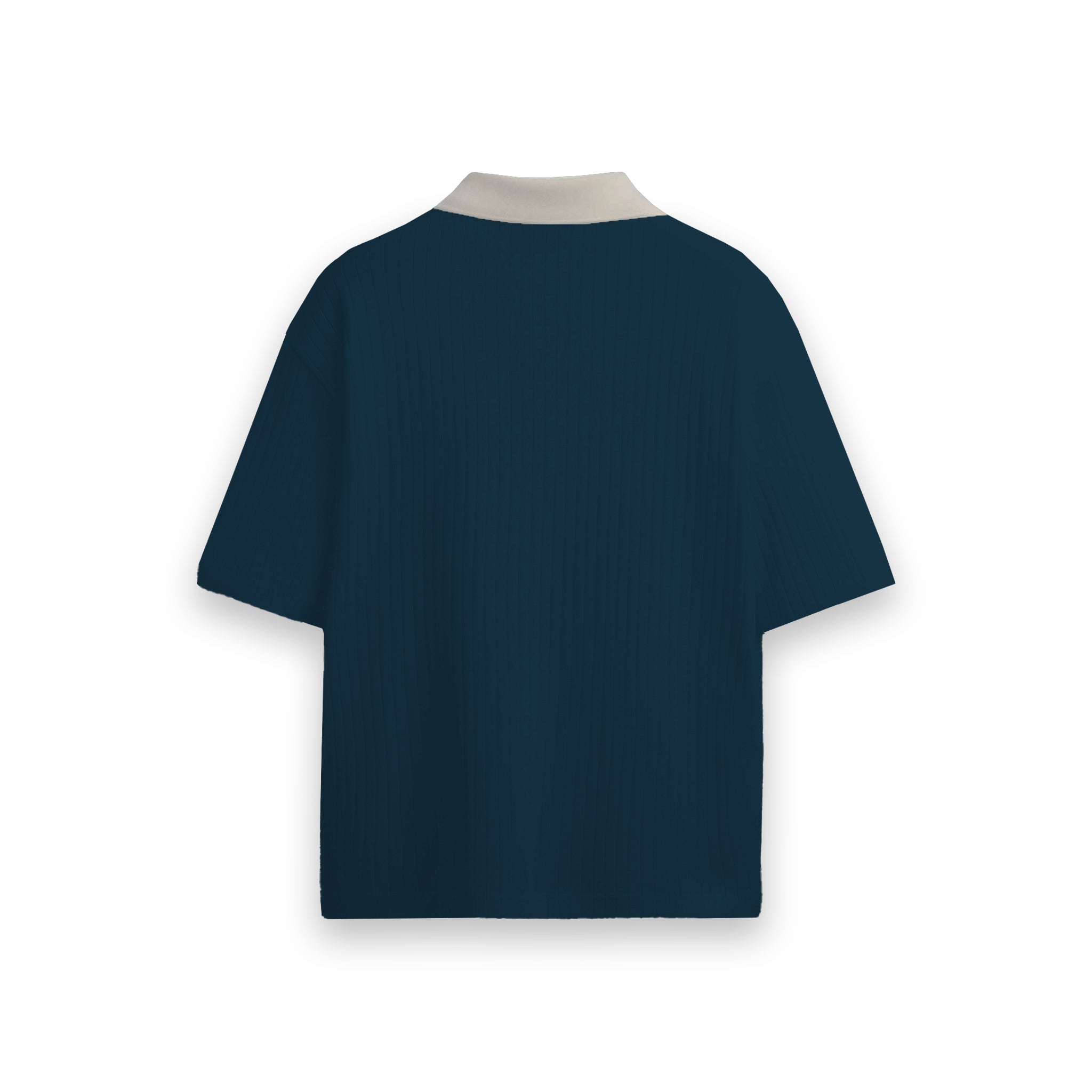 Angela Waffleknit Polo Tshirt - Colonial blue