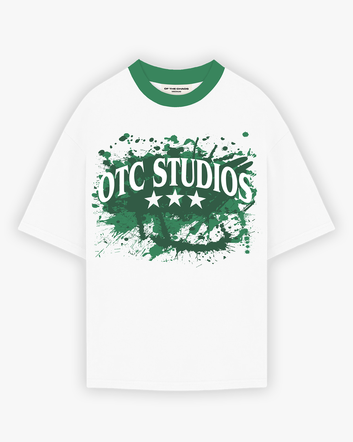 ART DEPT. RINGER T-SHIRT - WHITE/GREEN