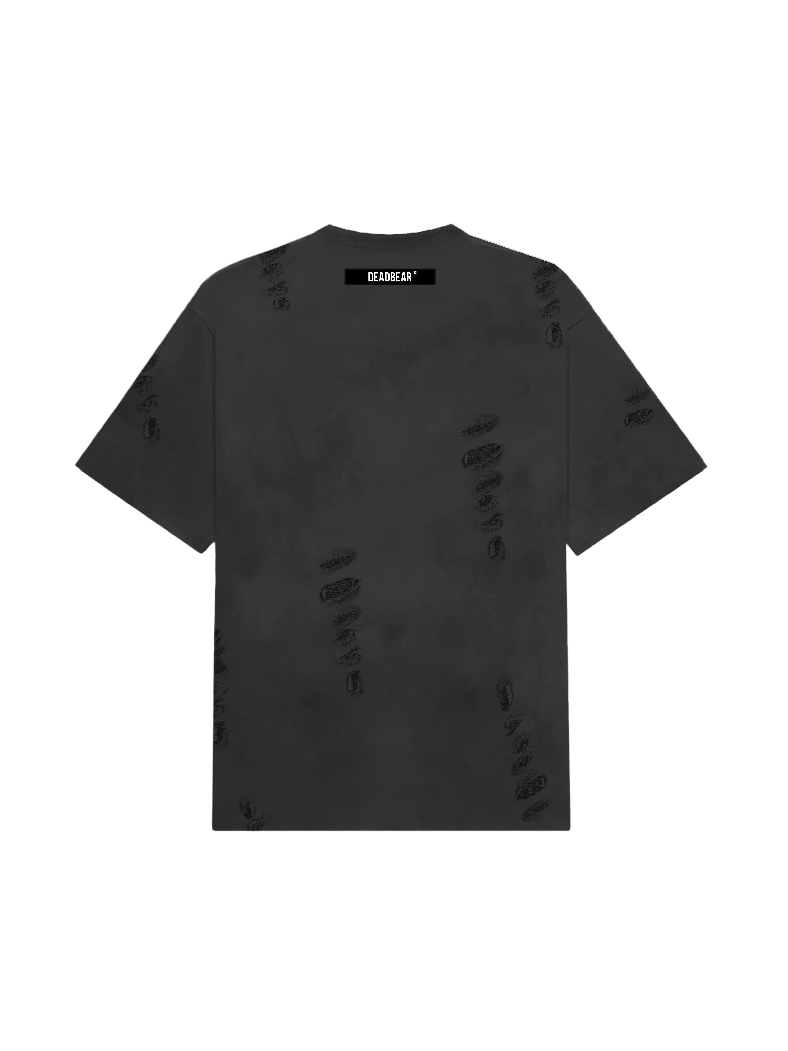 Distressed Washed Black Tee