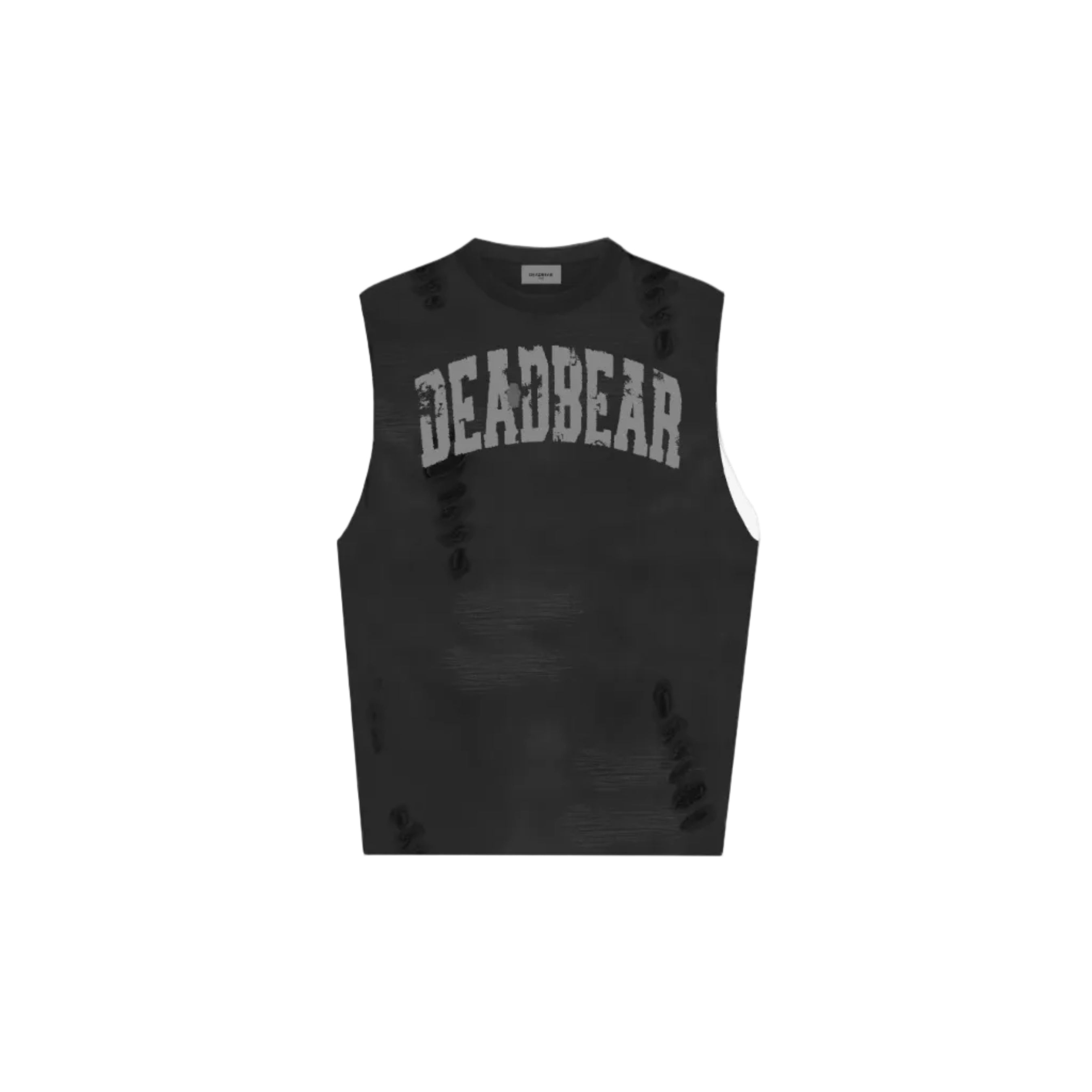 Distressed Washed Black Tank