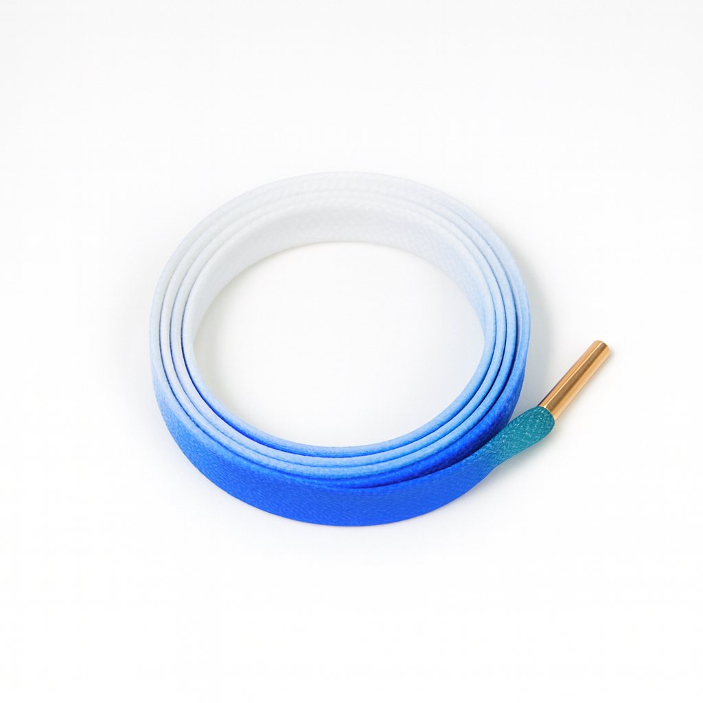 Ocean Surf Gradient Shoelaces | Ocean Blue - Green | Premium Gradient Flat Sneaker Laces by KNOTTY
