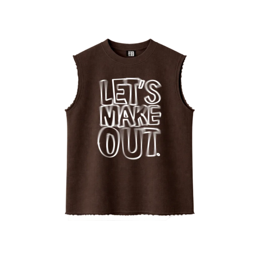 Makeout Brown Sleeveless T Shirt