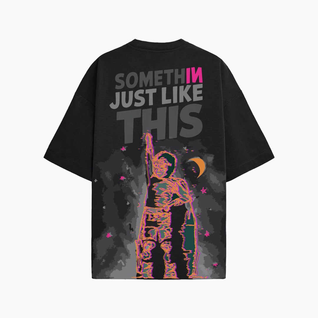 Just Like This Oversized T-Shirt -(Black)