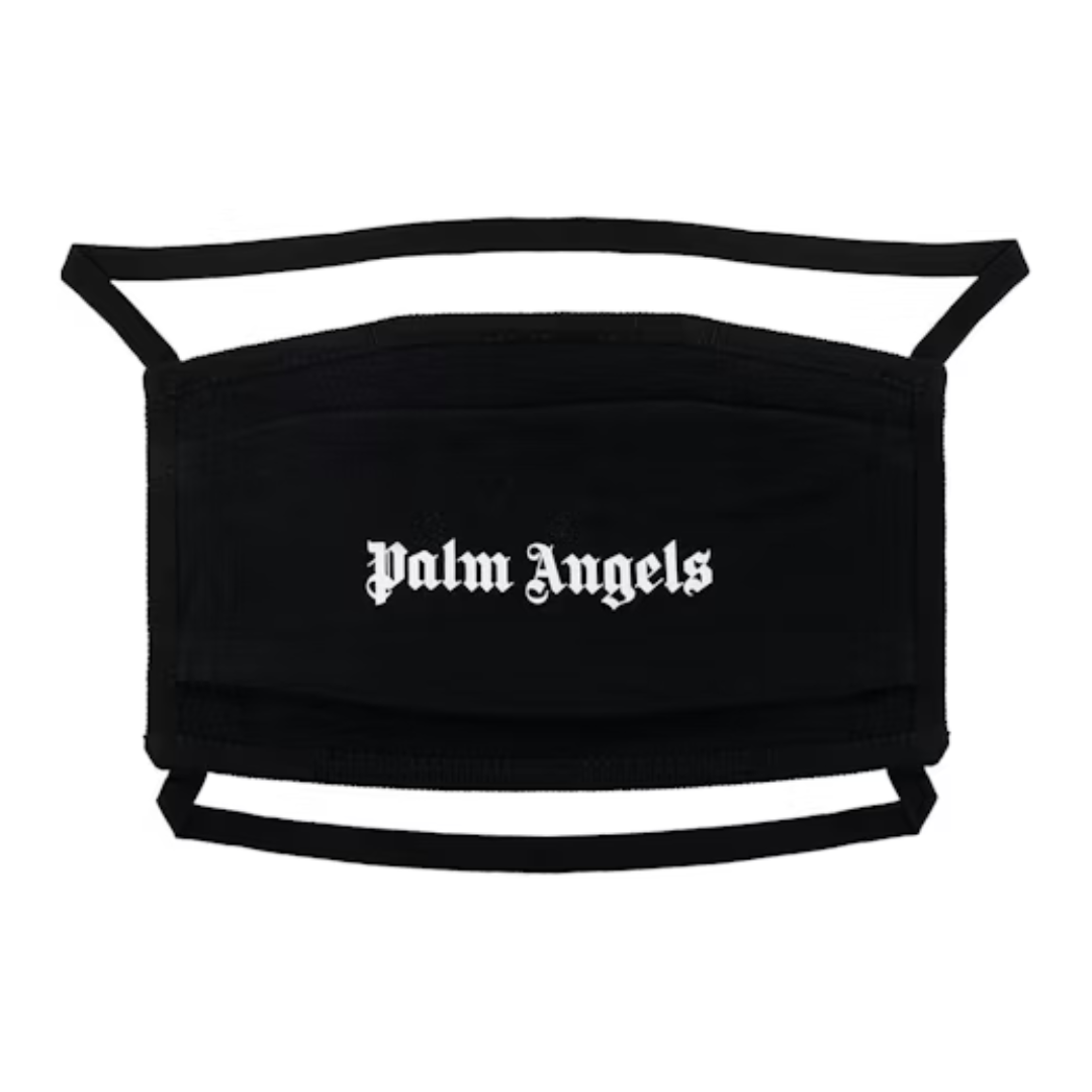 Palm Angels Logo Print Face Over the Head Mask Black
