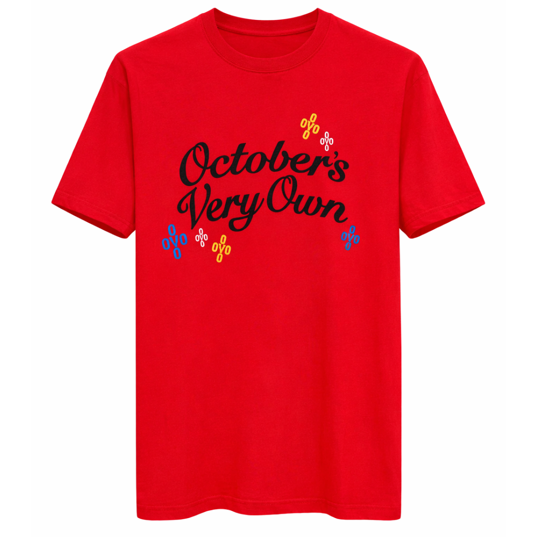 OVO POMPOM SCRIPT TEE RED