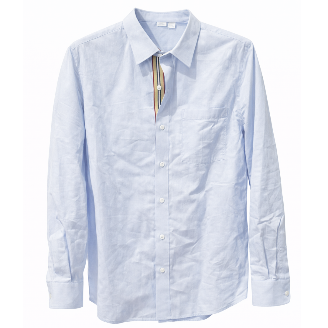 BURBERRY CLAVERDON LONG SLEEVE SHIRT PALE BLUE