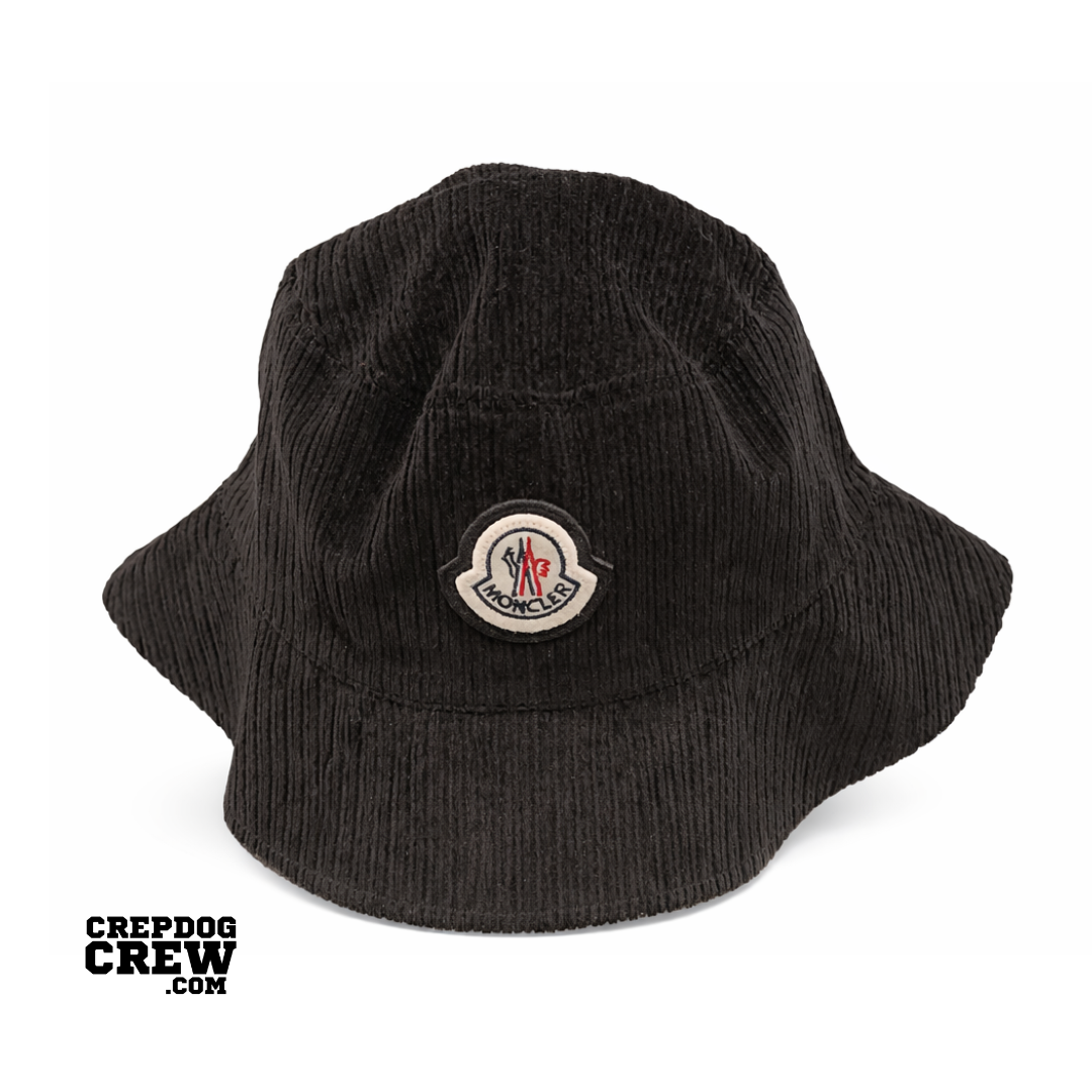 MONCLER CORDUROY BUCKET HAT BLACK