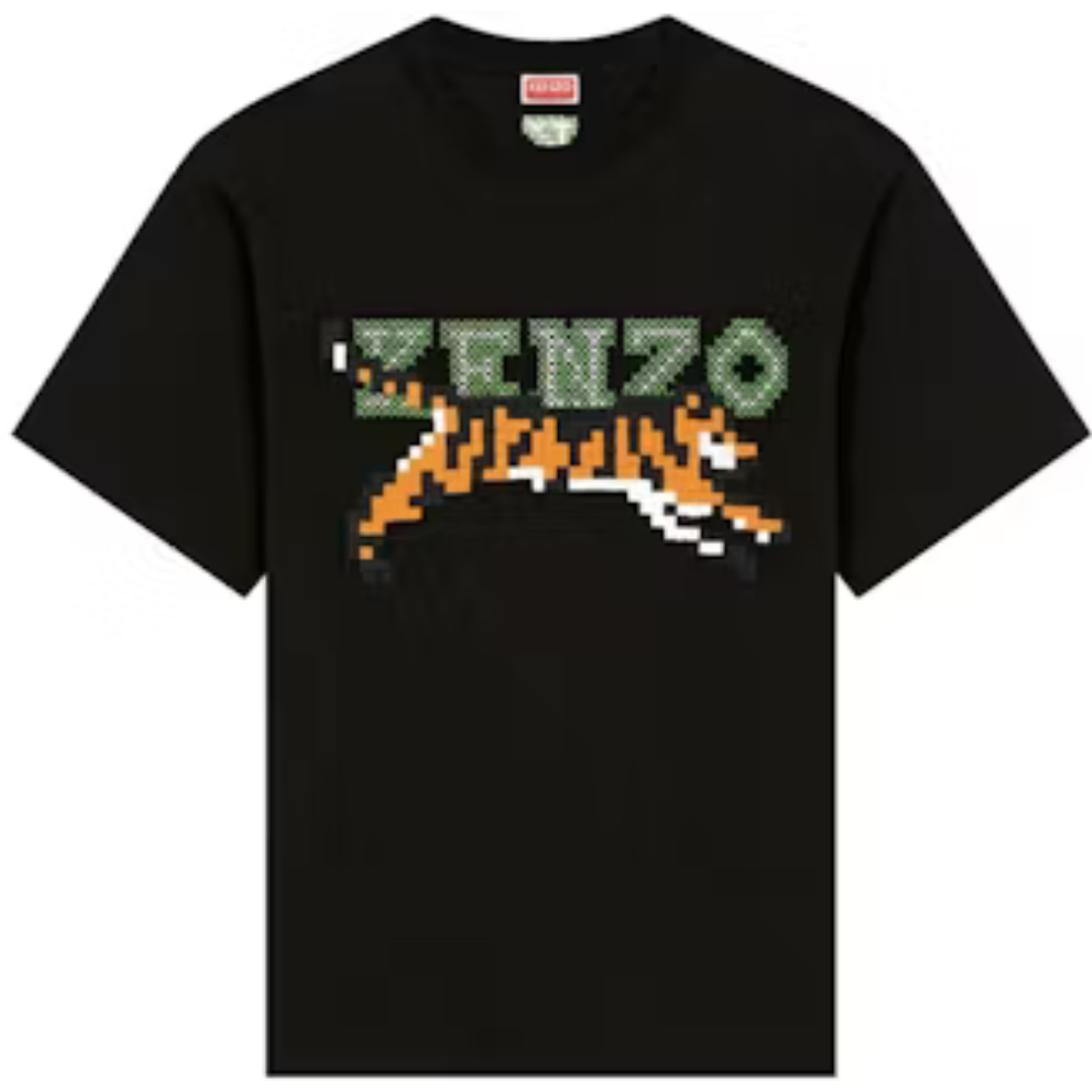 KENZO X NIGO TIGER PIXEL OVERSIZED TEE BLACK