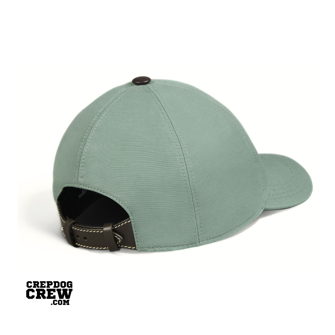 BERLUTI THABOR EMBROIDERY BASEBALL CAP PRASIN GREEN