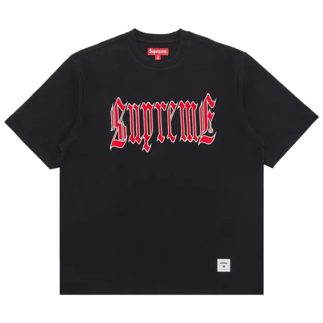 SUPREME OLD ENGLISH SHORT SLEEVE TOP BLACK
