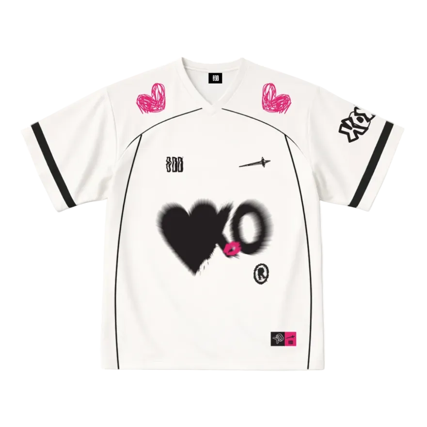 Comet x Odd Scribbled Heart White Jersey