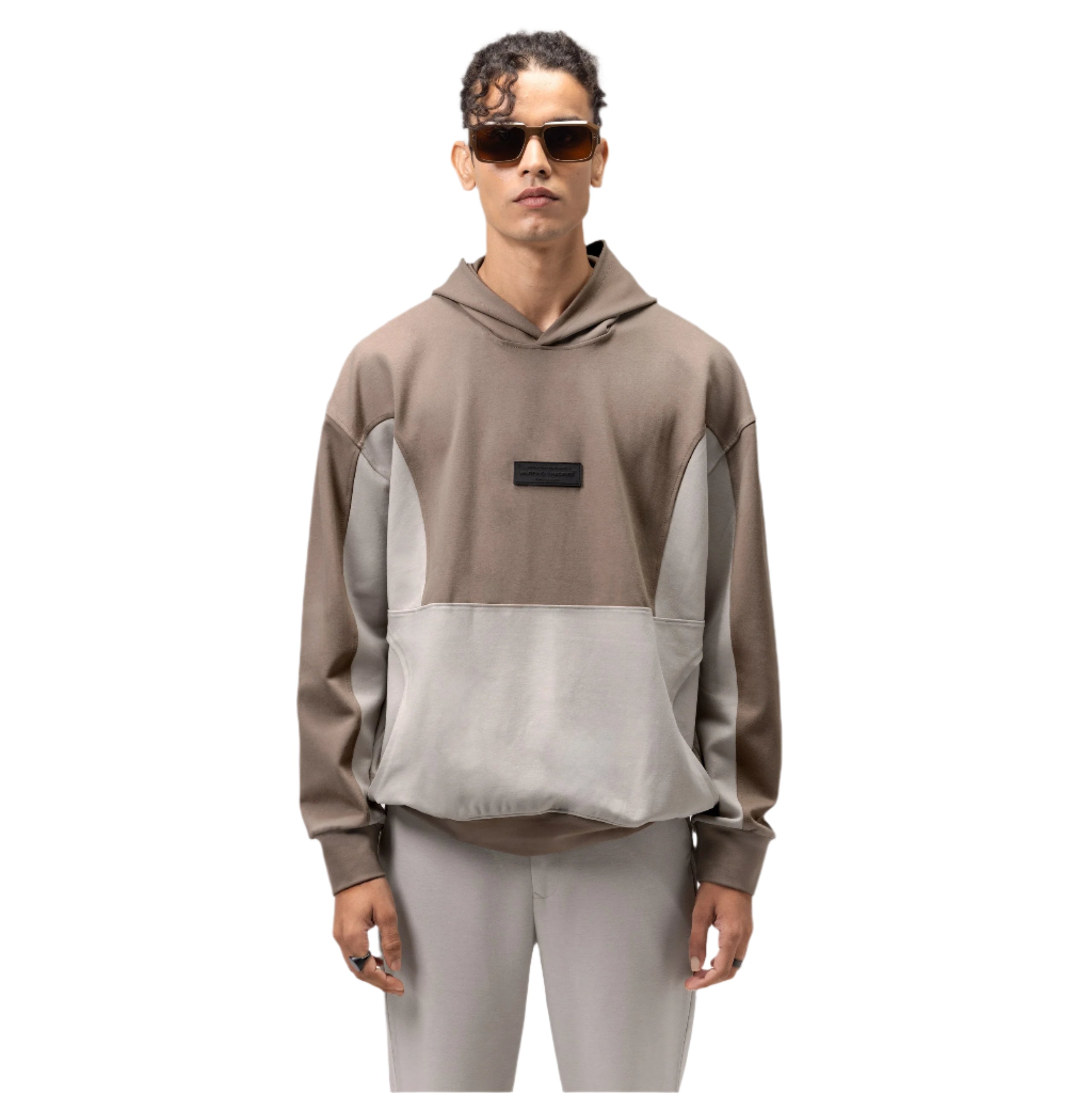 OBLIQUE COLOR BLOCK HOODIE