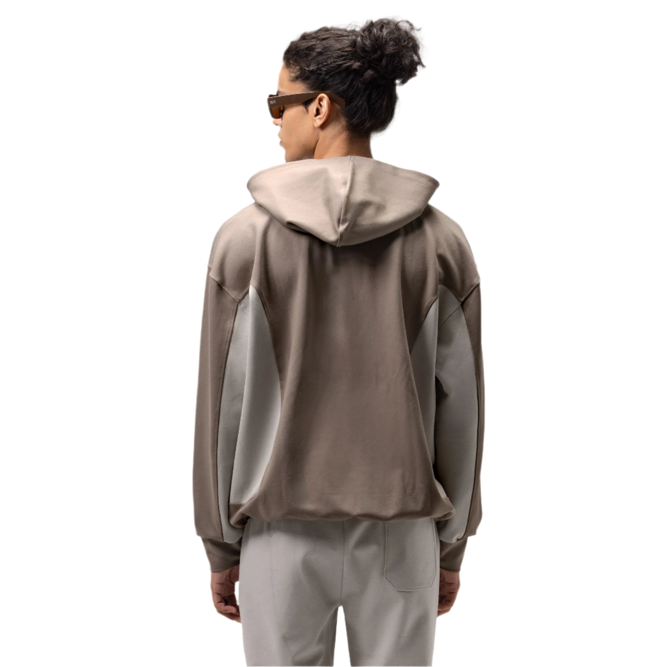 OBLIQUE COLOR BLOCK HOODIE