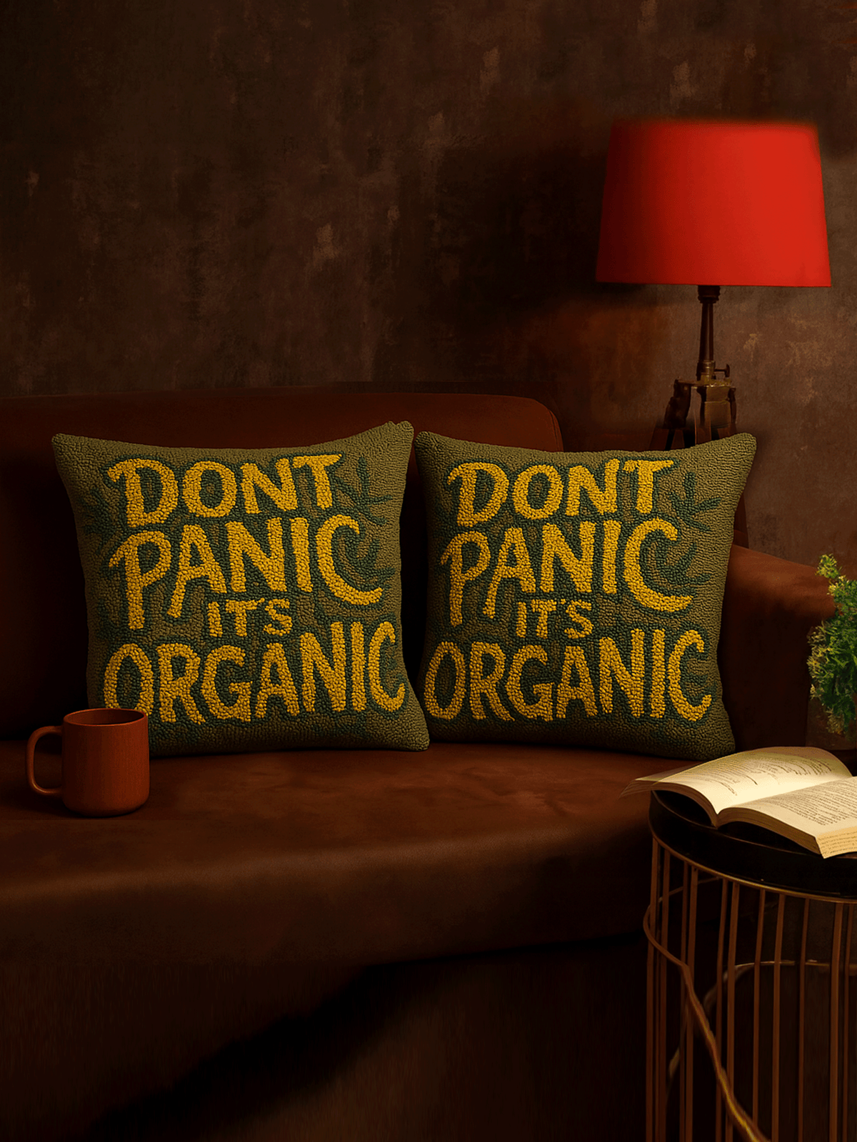 Dont Panic, its Organic Cushion cover