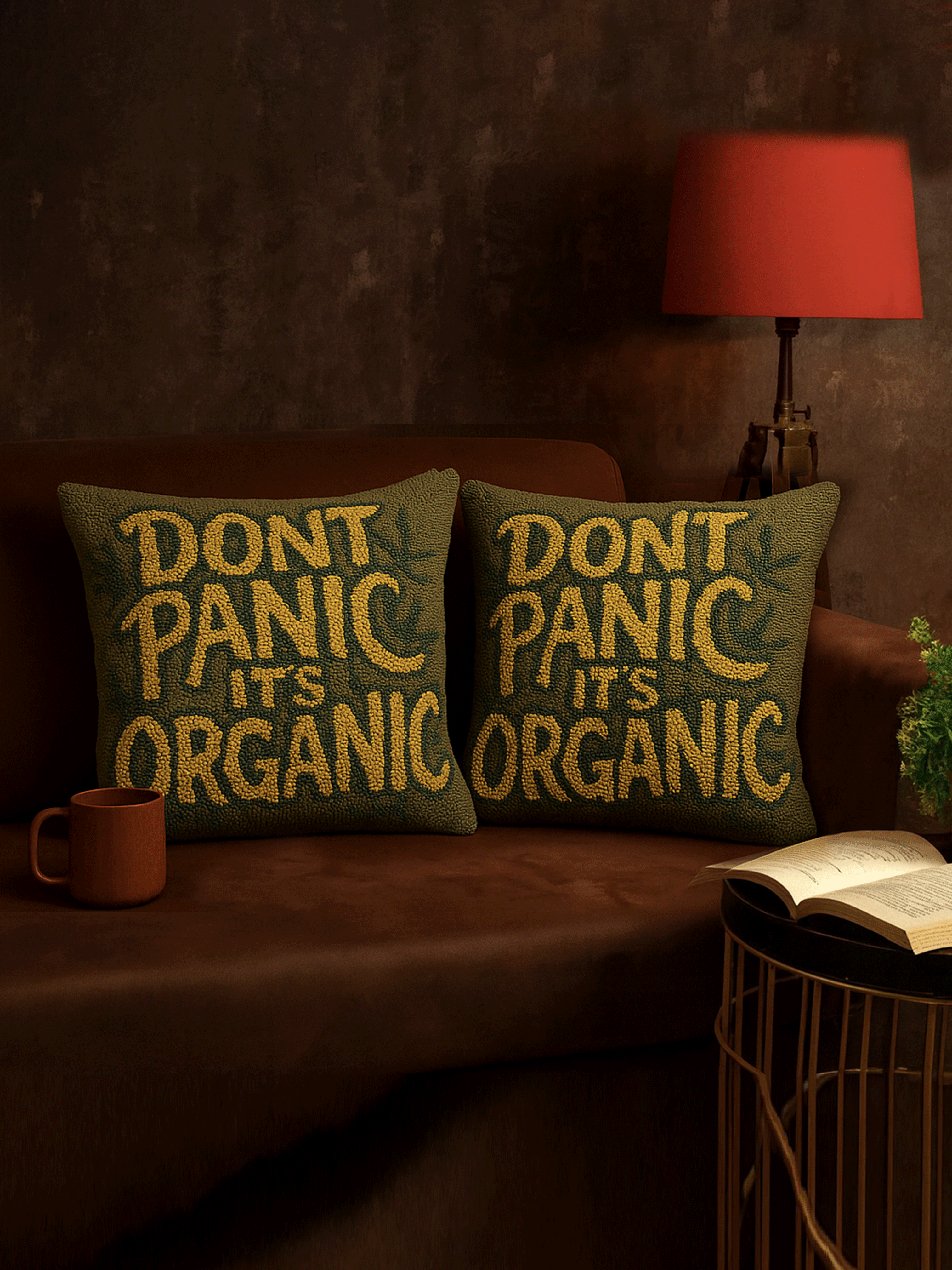 Dont Panic, its Organic Cushion cover
