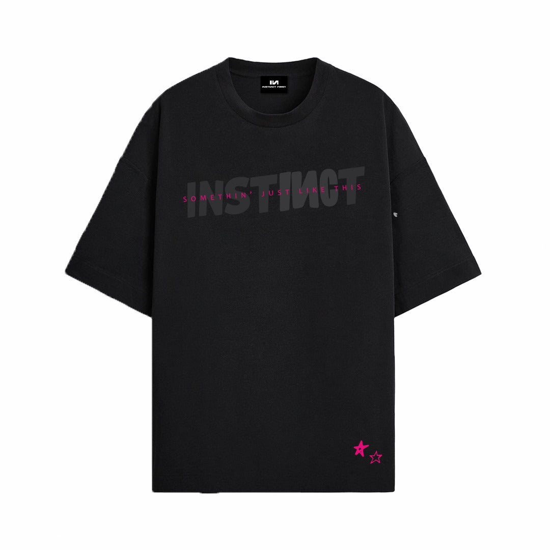 Just Like This Oversized T-Shirt -(Black)