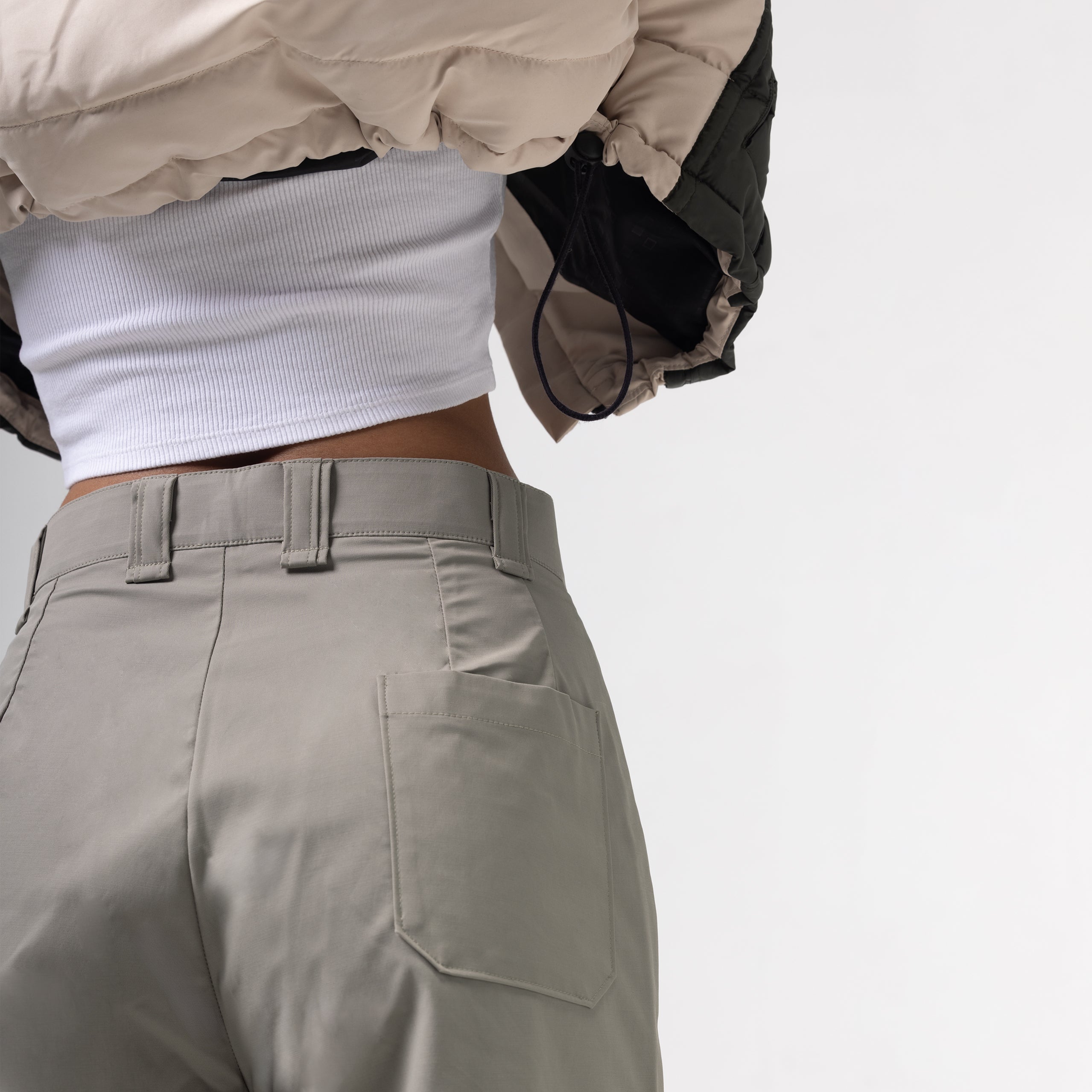 PATCH POCKET PARACHUTE PANTS - GUN SMOKE