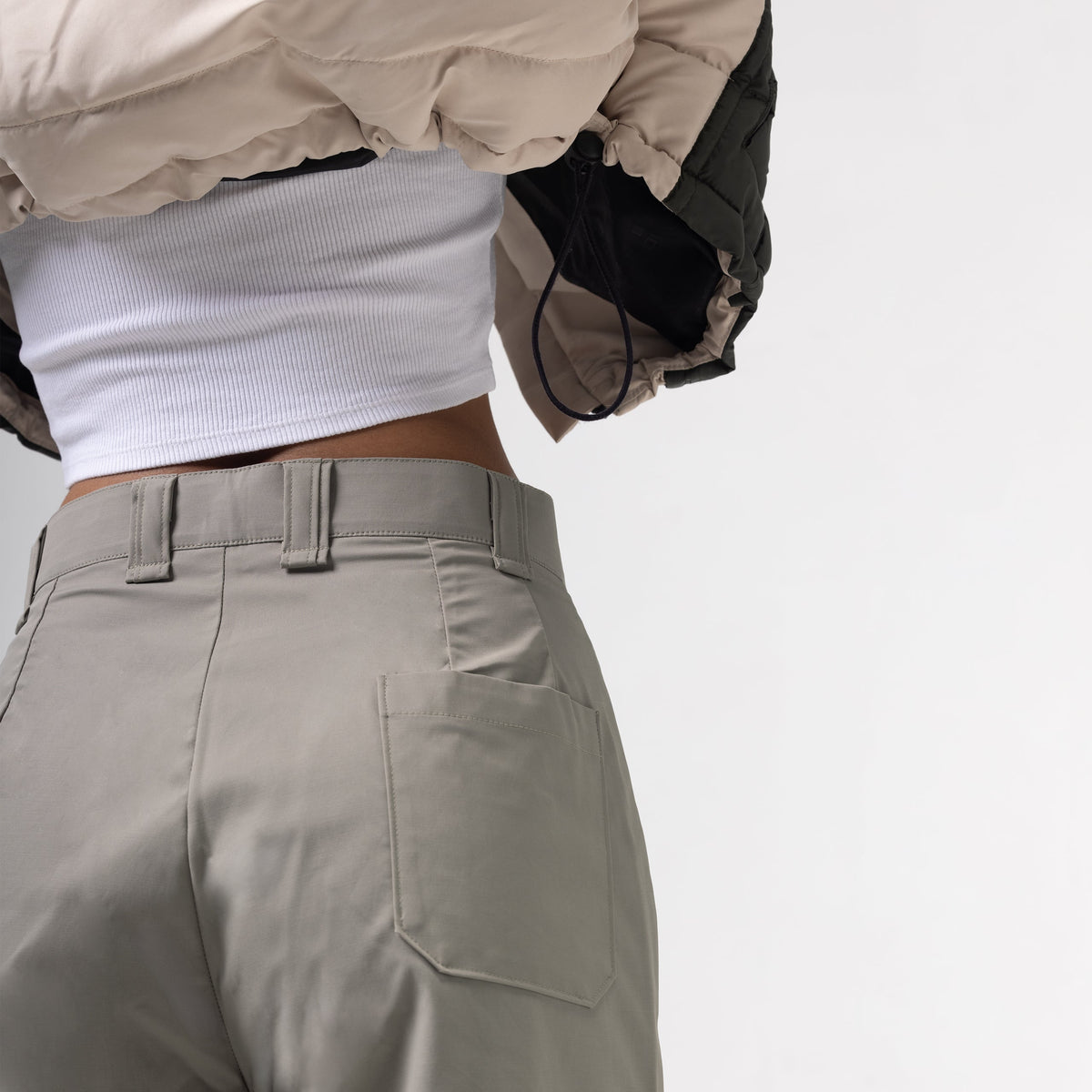 PATCH POCKET PARACHUTE PANTS - GUN SMOKE