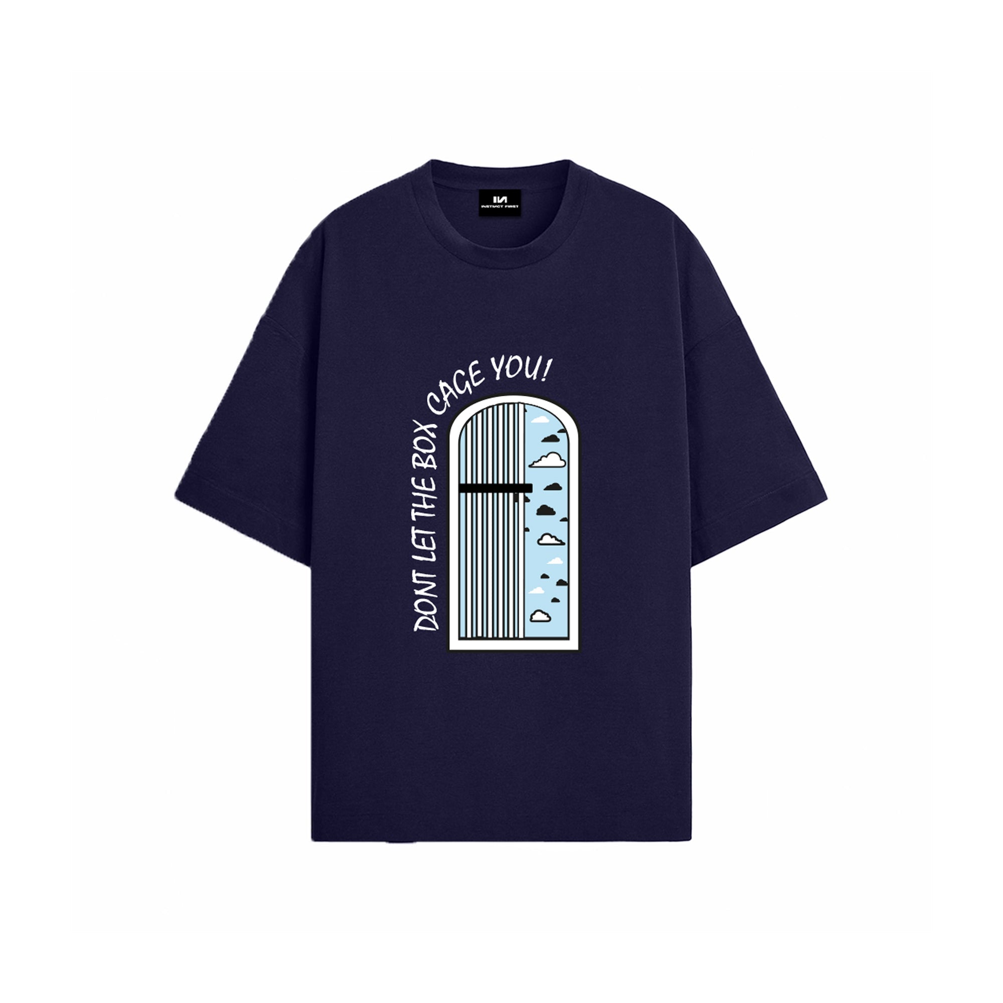 Oversized T-shirt - Blue Cage