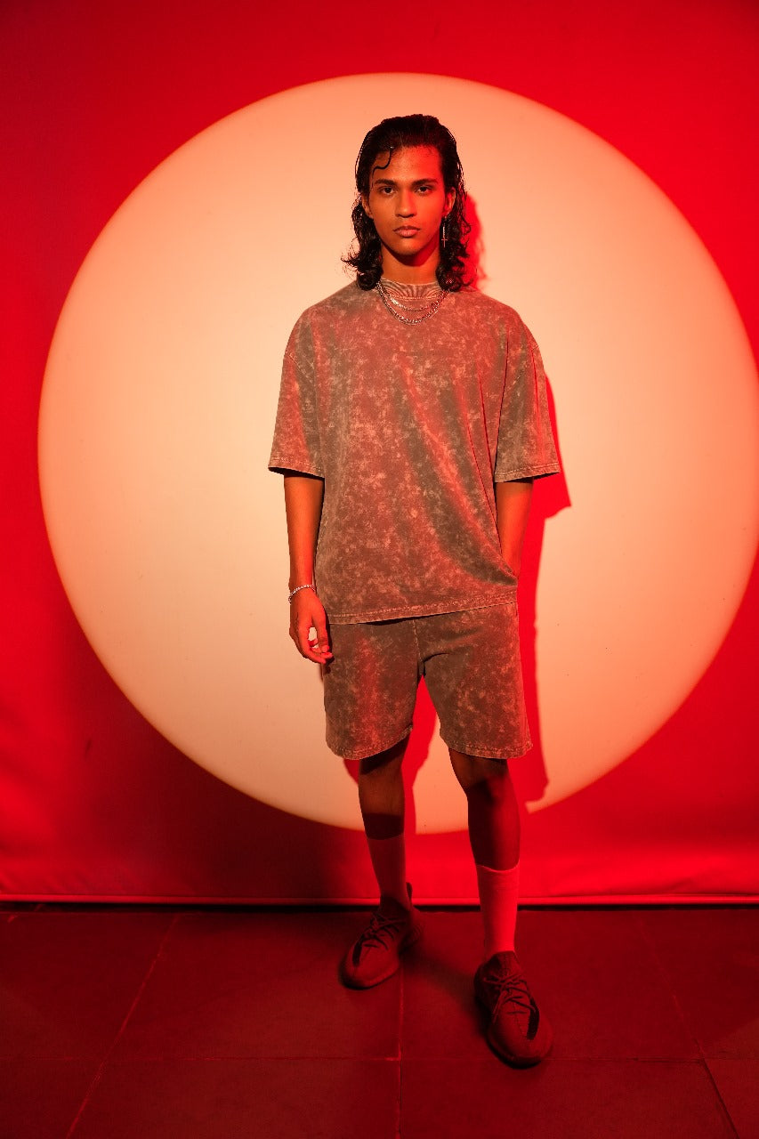 Washed oversized T-shirt (Graphite)