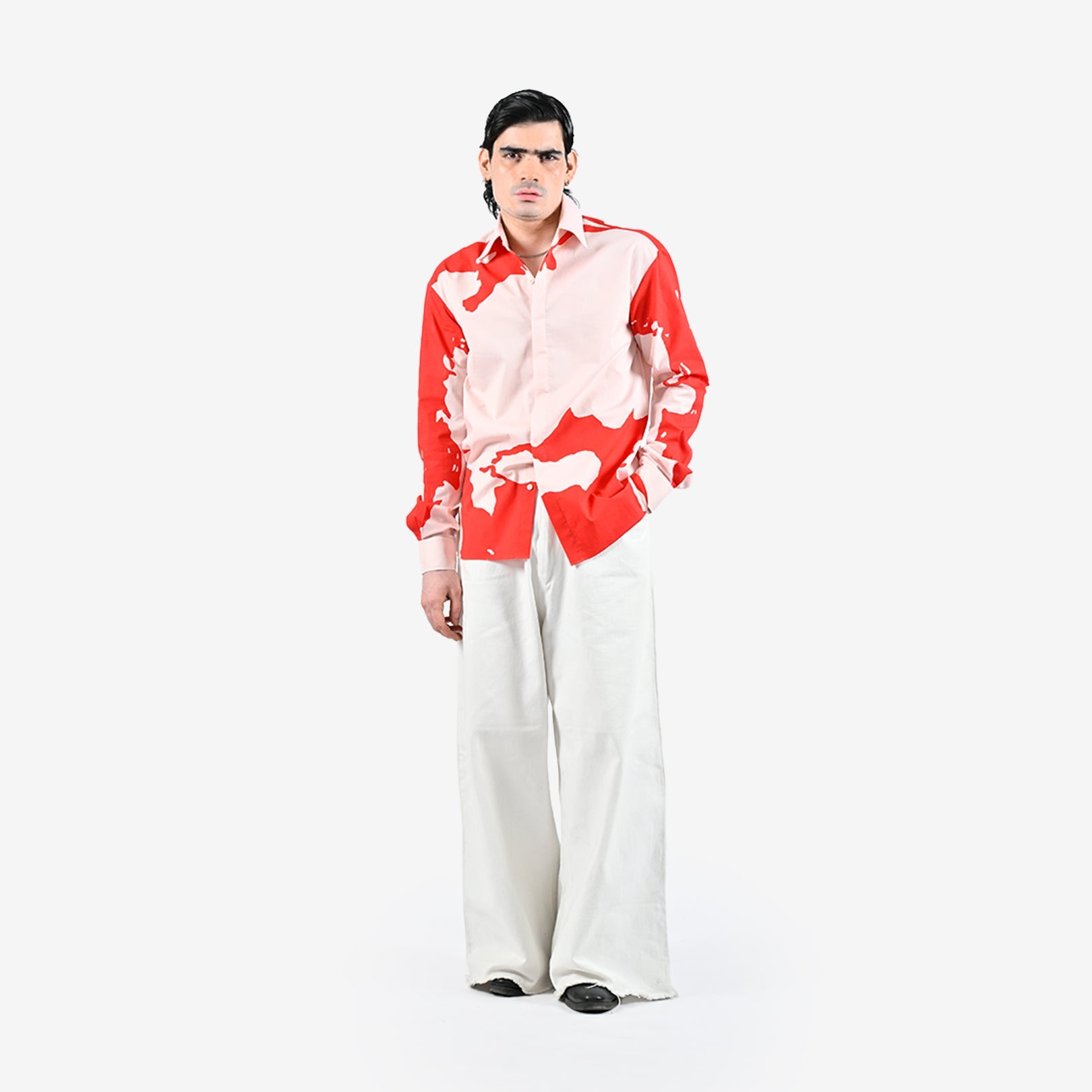HUEMN flesh shirt - Red
