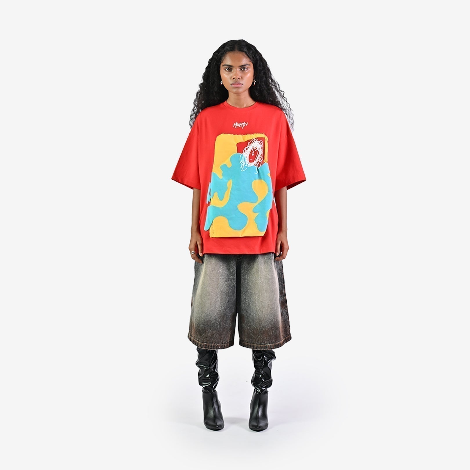 Doodle man t-shirt - Red