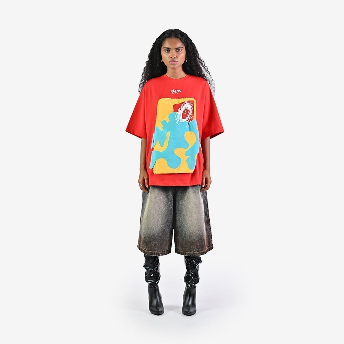 Doodle man t-shirt - Red