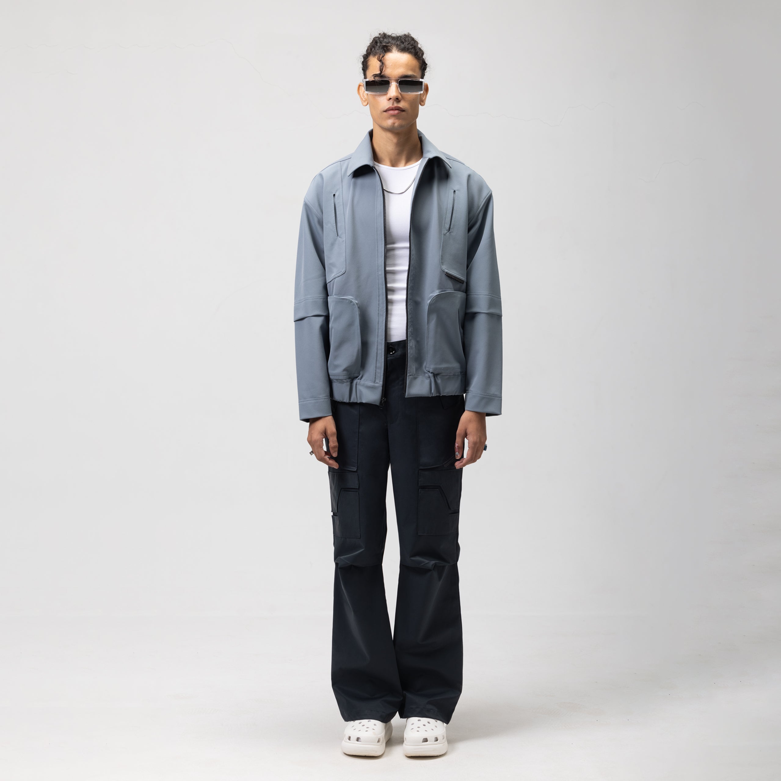 PATCH POCKET PARACHUTE PANTS - ONYX
