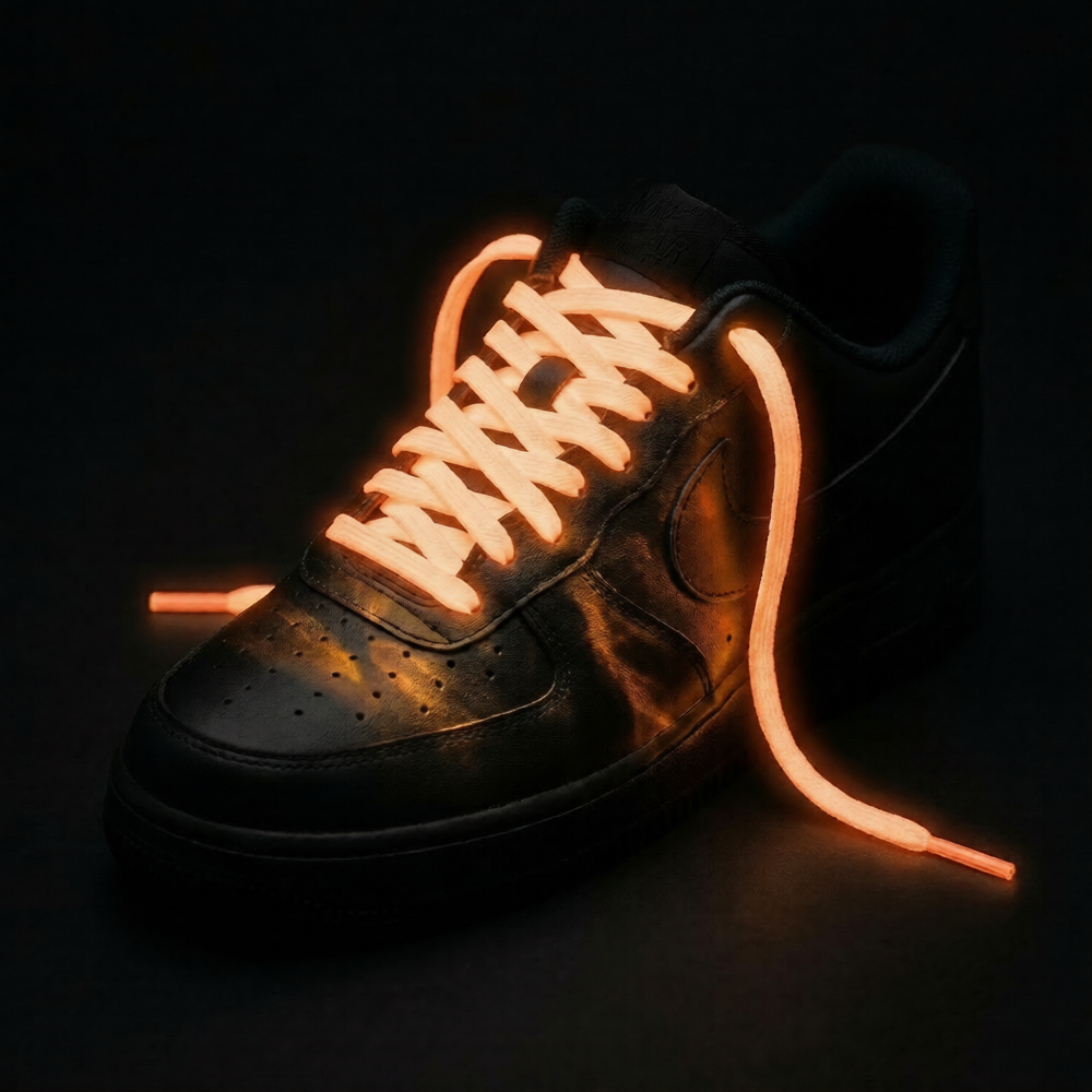Glow in the Dark Shoelaces | Pink | Phosphorescent UV Laces for Sneakers by KNOTTY