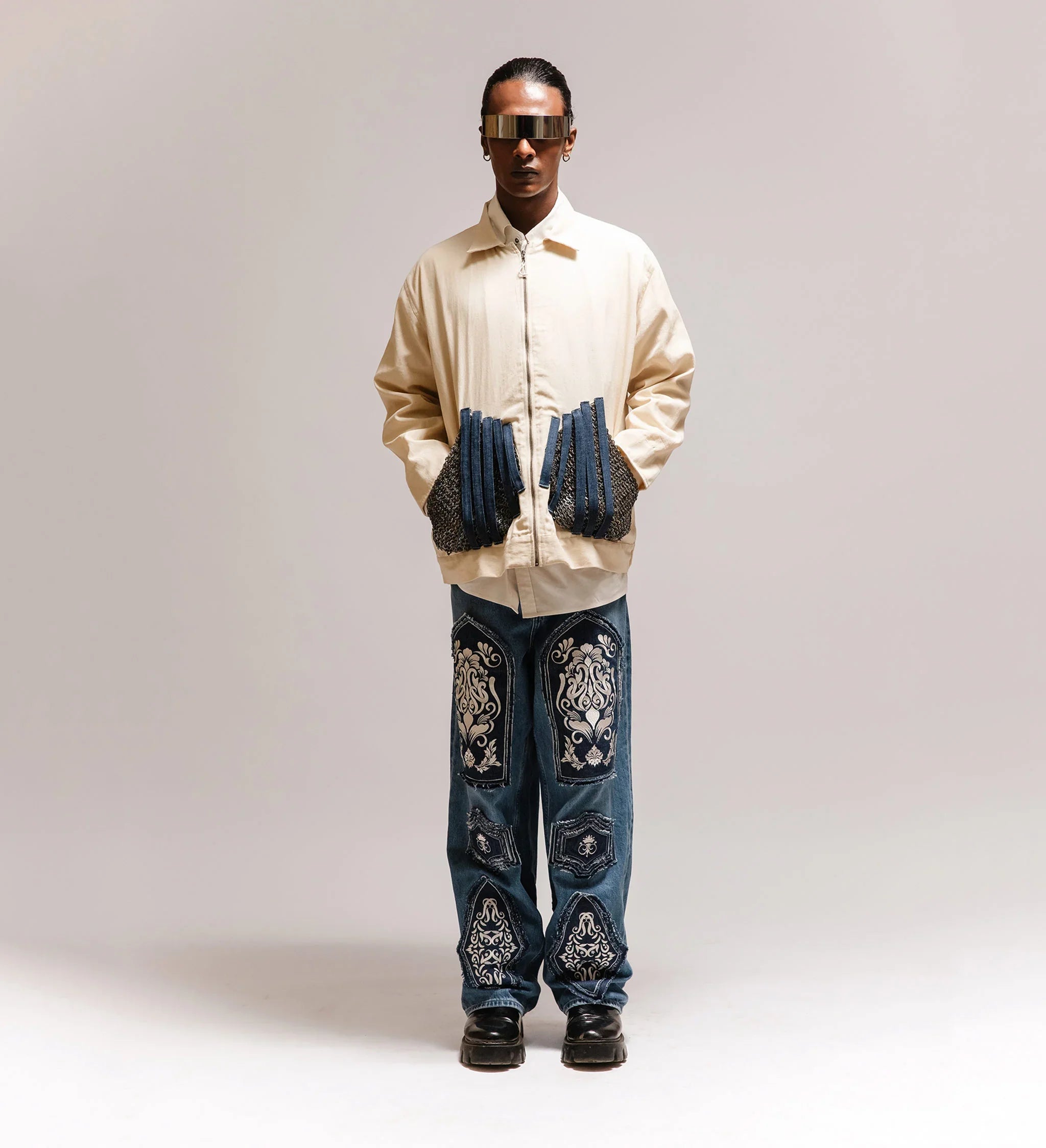 Gods Hand' Chainmail Armour Embroidered Jacket