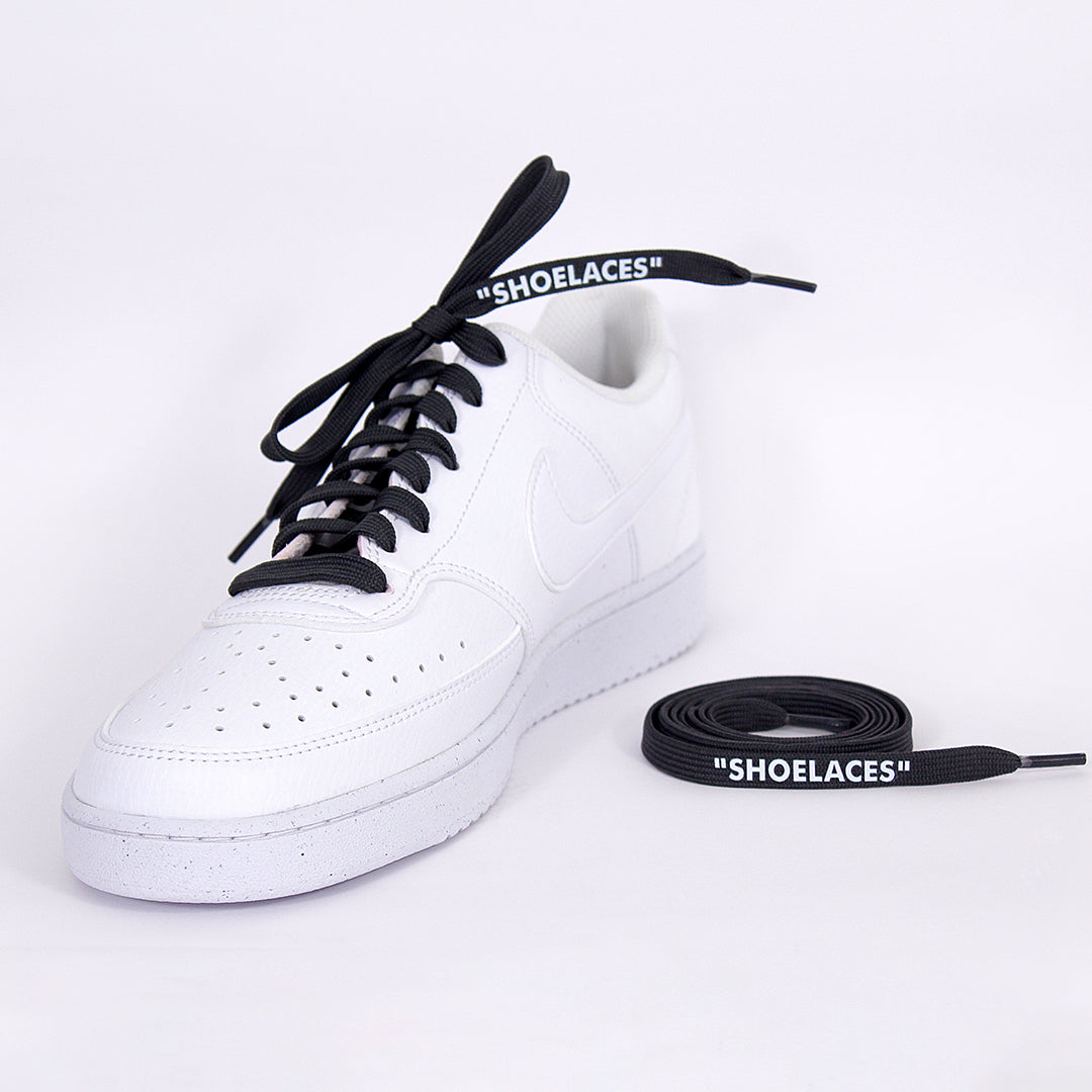 Grey Off-White Style “SHOELACES” for Sneakers – Premium Flat Laces by KNOTTY