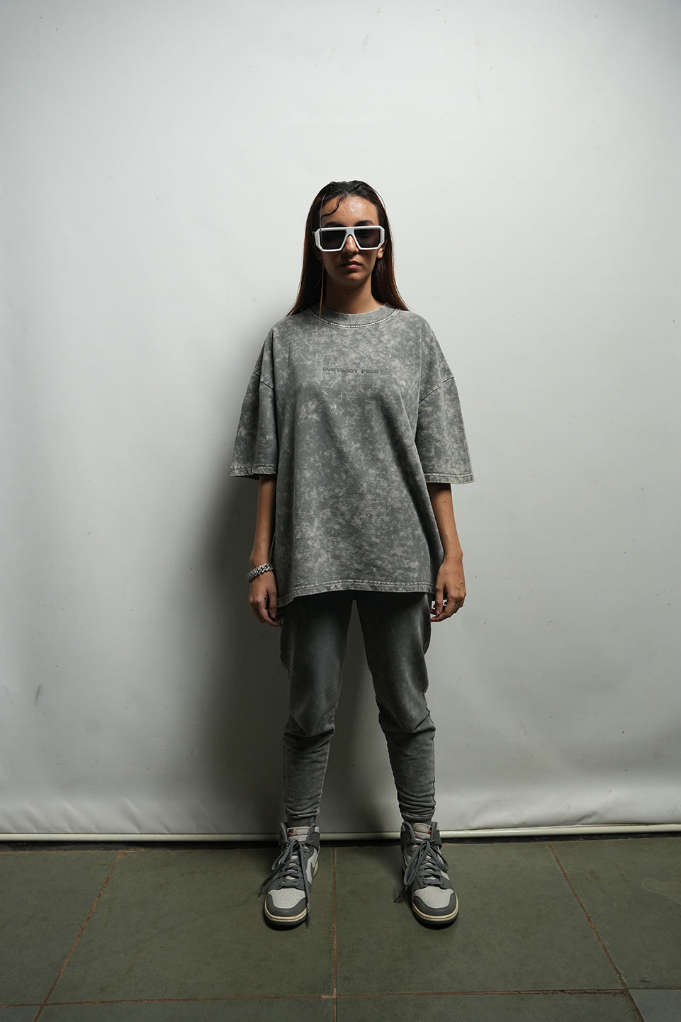 Washed oversized T-shirt (Graphite)
